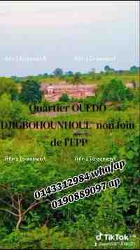 PARCELLE 400M² A VENDRE - OUEDO DJIGBOHOUNHOUÉ CALAVI