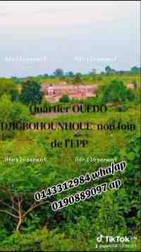 PARCELLE 400M² A VENDRE - OUEDO DJIGBOHOUNHOUÉ CALAVI